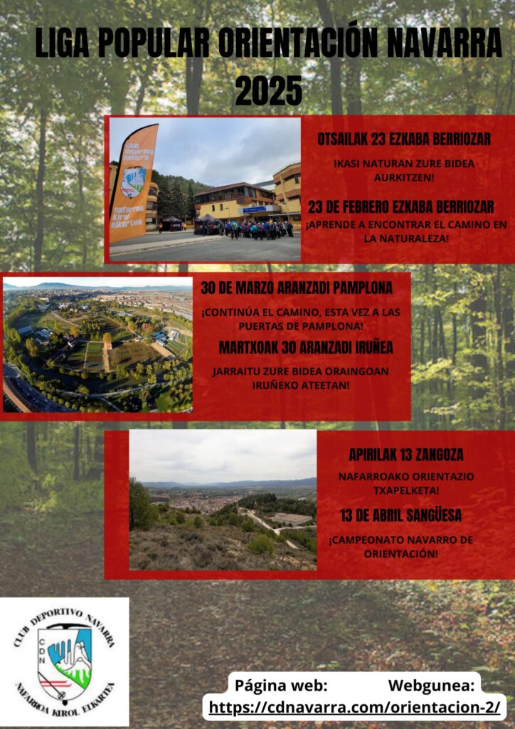 cartel con las próximas fechas